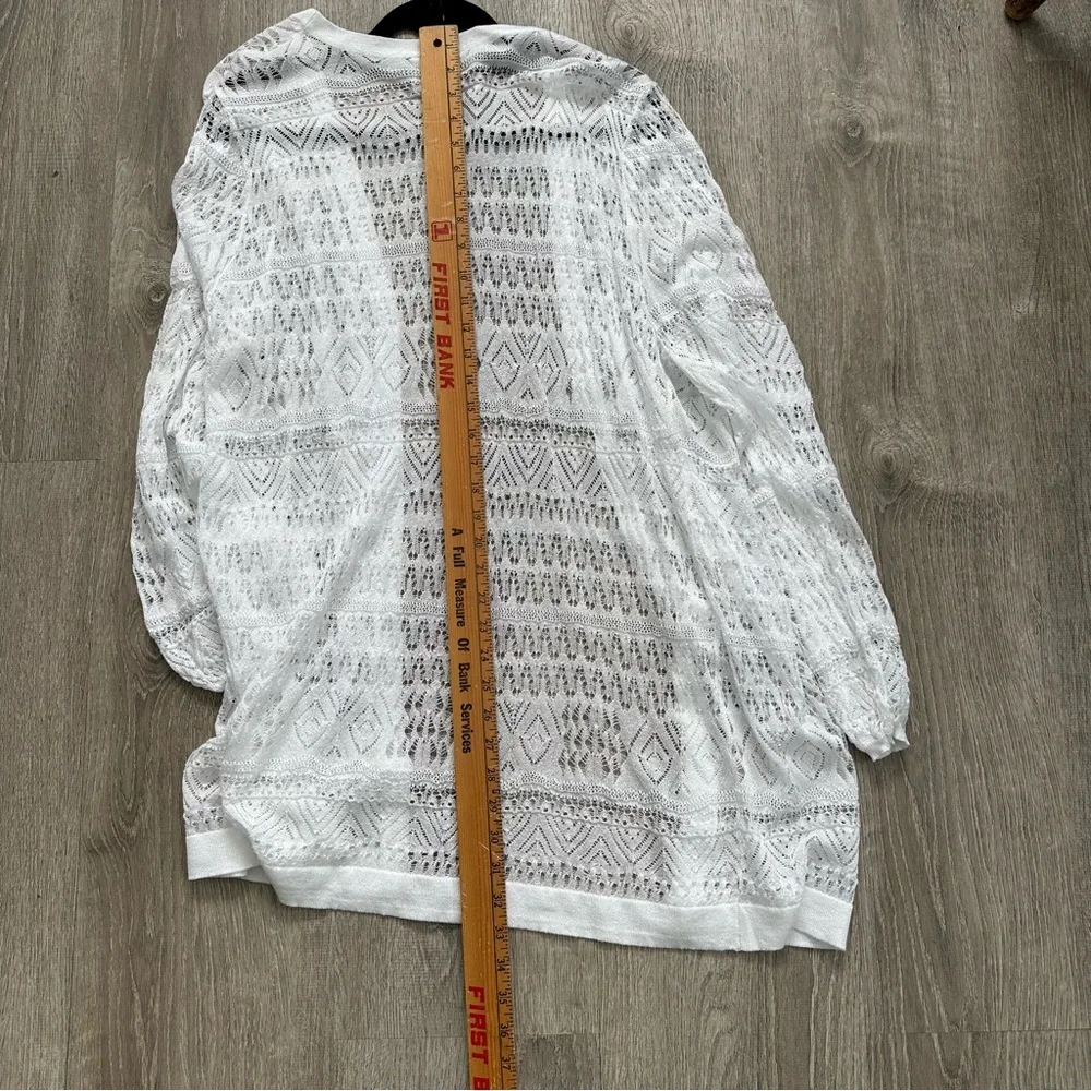 Collection etc‎ White Crochet Cardigan Sweater - Picture 5 of 5
